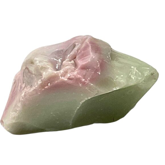 Lime Green Pink Layered Art Glass Cullet Slag Glass #5L5 - Picture 2 of 6